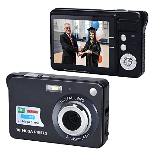 Andoer Digitalkamera, tragbare 720P Digitalkamera, Video-Camcorder, 18 MP Foto, 8xZoom, integrierter Lithium-Akku mit Tragetasche, USB-Ladekabel für Kinder und Jugendliche von Andoer