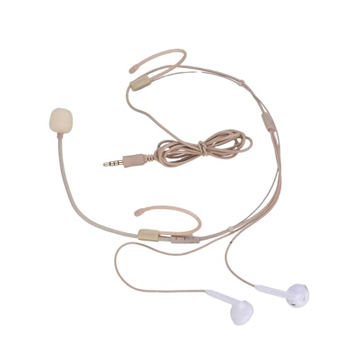 Andoer Drahtloses Mikrofon, Headset Kopfhörer, professionelles Kondensatormikrofon für Podcast-, Videostudio, Meeting, 3,5 mm TRRS für Smartphones, Computer, Tablets von Andoer
