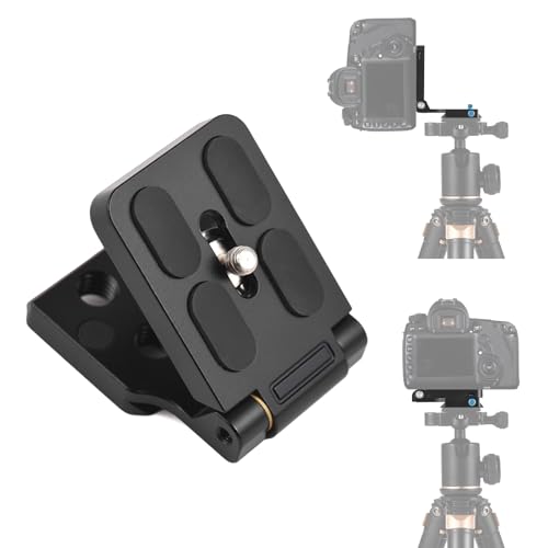 Andoer Faltbare L-förmige Schnellwechselplatte, Kamera-L-Halterung, Aluminiumlegierung, vertikaler und horizontaler Wechsel mit 1/4-Zoll-Schraube, Ersatz für DSLR-Kameras von Canon, Nikon, Sony Andoer Faltbare L-förmige Schnellwechselplatte, Kamera-L-Halterung, Aluminiumlegierung, vertikaler und horizontaler Wechsel mit 1/4-Zoll-Schraube, Ersatz für DSLR-Kameras von Canon, Nikon, Sony von Andoer