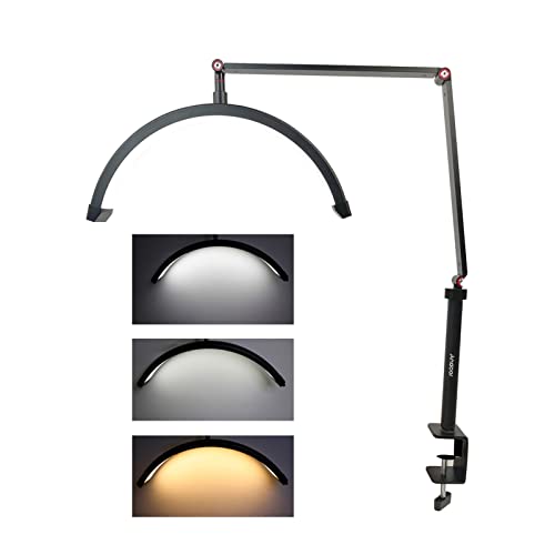 Andoer HD-M3X LED-Videoleuchte, Halbmondförmiges Fülllicht 3000K-6000K Dimmbar mit C-Clamp Tischhalterung Metalllichtständer für Tattoo Wimpern Make-up Live-Streaming Andoer HD-M3X LED-Videoleuchte, Halbmondförmiges Fülllicht 3000K-6000K Dimmbar mit C-Clamp Tischhalterung Metalllichtständer für Tattoo Wimpern Make-up Live-Streaming von Andoer