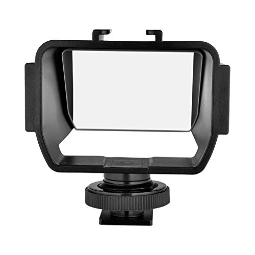 Andoer Kamera Selfie Vlog Klappspiegel mit 3 Kaltschuhhalterungen zur Installation eines Mikrofons Mini-LED-Licht Kompatibel mit Nikon Z6 / Z7 Sony A6000 / A6300 / A6500 / A72-Serie / A73-Serie von Andoer