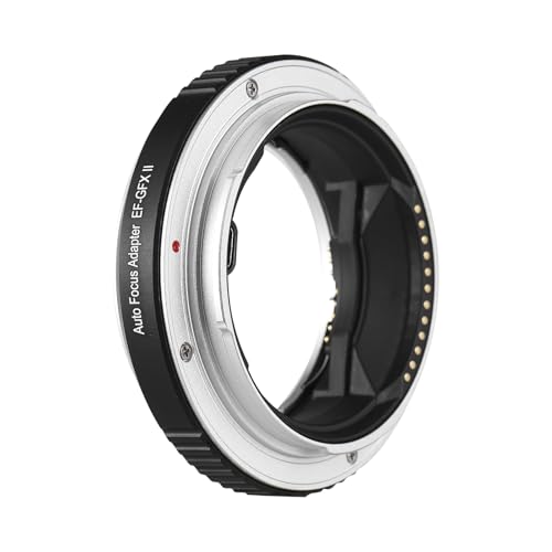 Andoer Kameraobjektiv-Adapterring, Autofokus, Aluminiumlegierung, Ersatz für Canon EF-Mount-Objektiv an GFX-Mount-Mittelformatkamera, kompatibel mit Fuji GFX100, GFX100S, GFX50, GFX50S Andoer Kameraobjektiv-Adapterring, Autofokus, Aluminiumlegierung, Ersatz für Canon EF-Mount-Objektiv an GFX-Mount-Mittelformatkamera, kompatibel mit Fuji GFX100, GFX100S, GFX50, GFX50S von Andoer