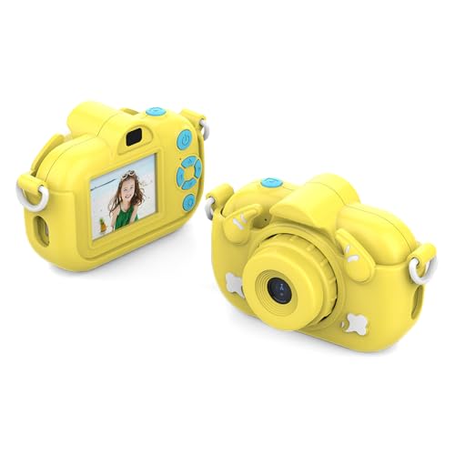 Andoer Kinderkamera, Kinder Kamera,1080P 12MP Digitalkamera Kamera 2,0-Zoll-Bildschirm Selfie-Kamera Kinder Fotoapparat Kinder für 3-12 Jahre Jungen und Mädchen Weihnachten Spielzeug von Andoer