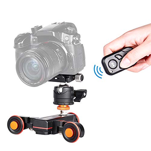Andoer L4 PRO Video Kamera Slider Dolly Automatische mit Drahtlose Fernbedienung,1800mAh Akku 3 Geschwindigkeit einstellbar Mini Slider Skater für Canon Nikon DSLR-Kamera iOS Android(mit Kugelkopf) von Andoer