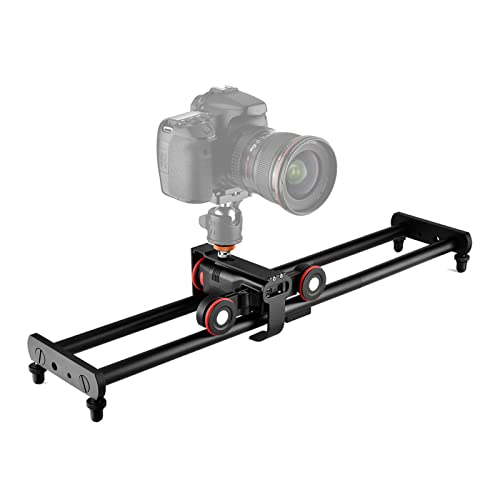 Andoer L5i Pro Motorisierte Kamera Video Dolly Slider Kit mit 3-Rad-Auto-Dolly-Auto-APP-Steuerung, stufenlos einstellbare Geschwindigkeit + 60 cm Schienen-Kamera-Slider für DSLR-Kamera-Camcorder von Andoer