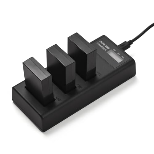 Andoer LP-E12 Akku Ladegerät Set, 3-Slot-Ladegerät + 3 Stück LP-E12-Akkus 1250 mAh kompatibel mit Canon EOS M50/M50 Mark II/M/M2/M10/M100/M200/Rebel SL1/ PowerShot SX70/HS Digitalkameras Andoer LP-E12 Akku Ladegerät Set, 3-Slot-Ladegerät + 3 Stück LP-E12-Akkus 1250 mAh kompatibel mit Canon EOS M50/M50 Mark II/M/M2/M10/M100/M200/Rebel SL1/ PowerShot SX70/HS Digitalkameras von Andoer