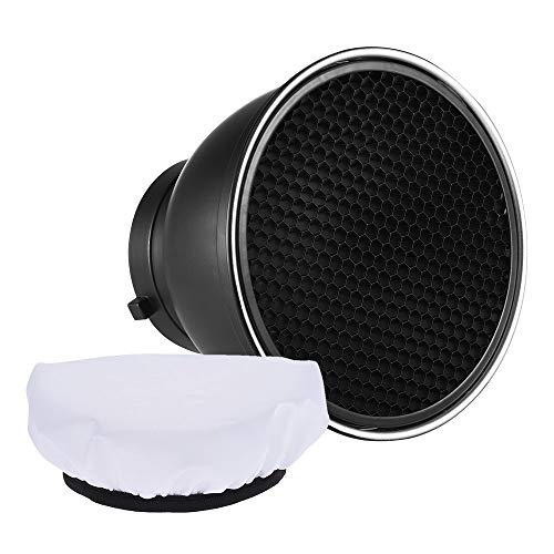 Andoer Lichtformer 7" Standard Reflektor Diffusor Lampe Shade Dish mit 60 ° Honeycomb Grid weißes Weiches Tuch für Bowens Mount Studio Strobe Flash Light Speedlite von Andoer