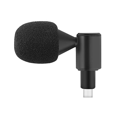 Andoer Mini Plug-in Smartphone Mikrofon Handy Mic Niere Tonabnehmer Typ-C Stecker 90° Winkel einstellbar mit 2 Stück Windschutz für Smartphone Live Streaming Vlog Online Singen von Andoer