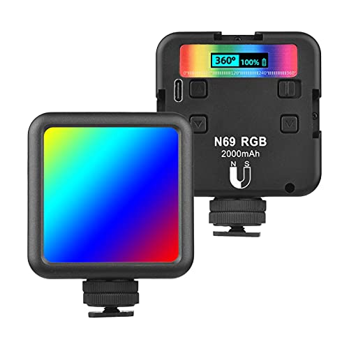 Andoer N69 RGB LED Video Light Portable Photography Fill Light 60 Stück Lampenperlen sehr hell CRI 95+ Temperatur zweifarbig 2500K-9000K mit integriertem Magnet Kaltschuh 1/4 Zoll Schraube Andoer N69 RGB LED Video Light Portable Photography Fill Light 60 Stück Lampenperlen sehr hell CRI 95+ Temperatur zweifarbig 2500K-9000K mit integriertem Magnet Kaltschuh 1/4 Zoll Schraube von Andoer