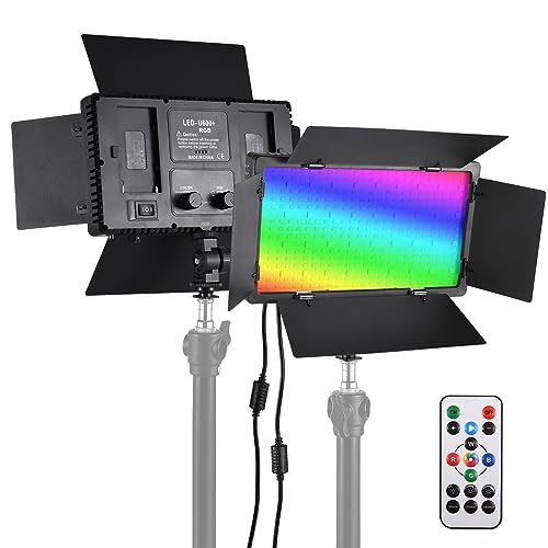 Andoer RGB LED Panel Videoleuchte, 352 LED Videoleuchte Dimmbar 3200K–5600K Kamera Licht DC/NP-Serie mit Metall-Fernbedienung für YouTube TikTok Zoom Fotografie Konferenzen Live-Streaming Andoer RGB LED Panel Videoleuchte, 352 LED Videoleuchte Dimmbar 3200K–5600K Kamera Licht DC/NP-Serie mit Metall-Fernbedienung für YouTube TikTok Zoom Fotografie Konferenzen Live-Streaming von Andoer