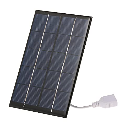 Andoer Solar Ladegerät 2W/5V, Tragbare Solar Powerbank mit USB-Anschluss für Smartphone, USB Solarpanel Solarladegerät für Camping-Wanderreisen von Andoer