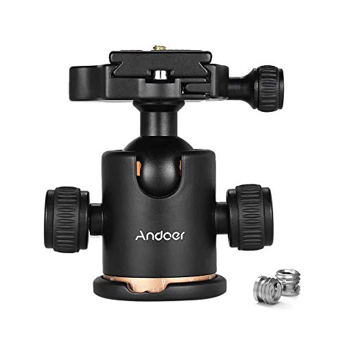 Andoer Stativ Kugelkopf 360 Grad Drehbar Panorama Kugelkopf mit Schnellwechselplatte und 1/4"Schraube für Stativ Einbeinstativ Slider DSLR-Kamera Andoer Stativ Kugelkopf 360 Grad Drehbar Panorama Kugelkopf mit Schnellwechselplatte und 1/4"Schraube für Stativ Einbeinstativ Slider DSLR-Kamera von Andoer