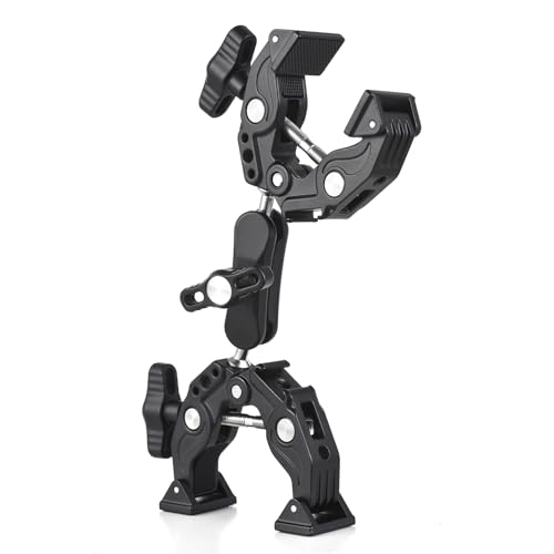 Andoer Super Klemme, Kamera Klemme mit Dualer Kugelkopf Magischen Arm, Action Kamera Klemmhalterung mit 1/4" Positionierungslöcher für Schreibtisch-Lichtstativ, Reflektor, Galgenstativ Andoer Super Klemme, Kamera Klemme mit Dualer Kugelkopf Magischen Arm, Action Kamera Klemmhalterung mit 1/4" Positionierungslöcher für Schreibtisch-Lichtstativ, Reflektor, Galgenstativ von Andoer