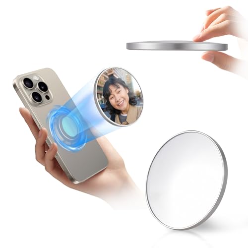 Andoer Universeller magnetischer Selfie-Spiegel für Smartphones. Universeller Telefonspiegel als Ersatz für iPhone 15/14/13/12, Android-Smartphone, Video-Selfie-Vlog-Zubehör von Andoer