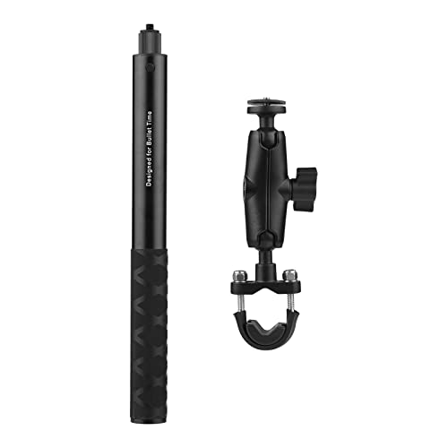 Andoer Unsichtbarer Selfie-Stick, Motorrad Fahrrad Lenkerhalterung 28cm-115cm Einstellbare Länge mit 1/4 Zoll Schraube Flexible Lenkerhalterung für Insta360 ONE X/ONE/EVO Kamera von Andoer