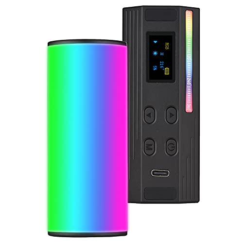 Andoer W100RGB Mini LED Videoleuchte, USB RGB LED Leuchtstäbe 2500K-9000K Dimmbar 20 Lichteffekte mit Stativ für Live-Streaming Videokonferenz YouTube Tiktok von Andoer