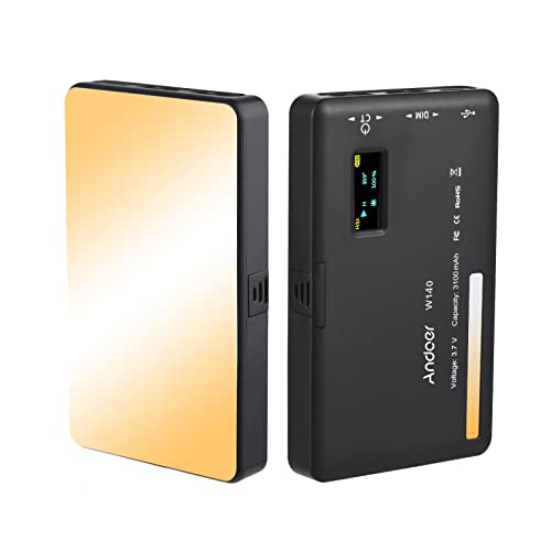 Andoer W140 LED Videoleuchte, Mini Videolicht 2500K-6500K Dimmbare LED Fotolicht Videokonferenzlicht für DSLR Camcorder Live-Streaming Andoer W140 LED Videoleuchte, Mini Videolicht 2500K-6500K Dimmbare LED Fotolicht Videokonferenzlicht für DSLR Camcorder Live-Streaming von Andoer
