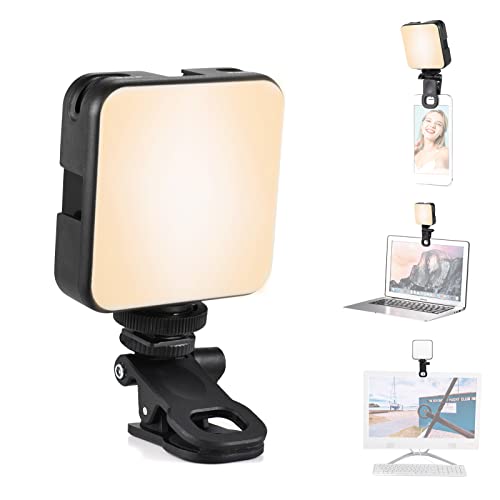 Andoer W64 LED Videoleuchte, Selfie Licht 2500K-6500K Dimmbar Mini Videolicht für Handy/Tablet/Laptop, Videokonferenzleuchte TikTok Live Streaming Licht von Andoer