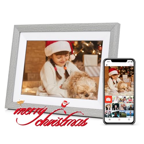 Andoer Digitaler Bilderrahmen WLAN 10.1 Zoll, TFT-Touchscreen, Elektronischer Bilderrahmen mit 16GB Speicher, Automatische Drehung, Teilen von Fotos oder Videos überall über Frameo App Andoer Digitaler Bilderrahmen WLAN 10.1 Zoll, TFT-Touchscreen, Elektronischer Bilderrahmen mit 16GB Speicher, Automatische Drehung, Teilen von Fotos oder Videos überall über Frameo App von Andoer