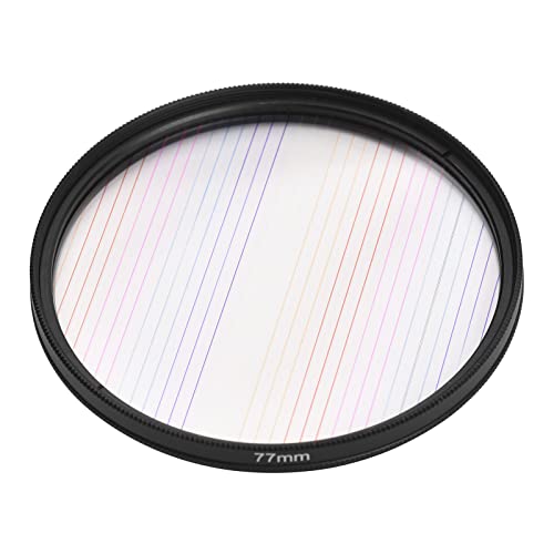 Kamera-Glasfilter, Andoer 77-mm-Rainbow-Streak-Objektivfilter Spezialeffekte Anamorphotischer optischer Glasfilter für DSLR-Kameras von Andoer