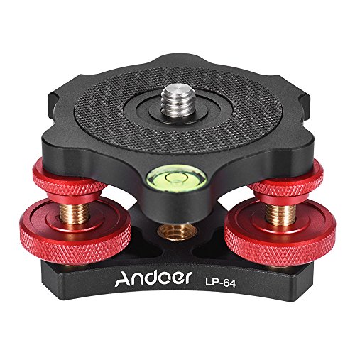 Nivellierbasis,Andoer LP-64 Stativ Nivellierbasis Tri-Rad Precision Leveler mit Blase Level 3/8" Schraube Aluminiumlegierung Max. 15kg / 33Lbs Nivellierbasis,Andoer LP-64 Stativ Nivellierbasis Tri-Rad Precision Leveler mit Blase Level 3/8" Schraube Aluminiumlegierung Max. 15kg / 33Lbs von Andoer