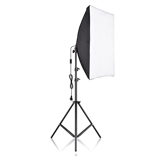 Softbox Set Fotostudio, Andoer 50×70cm Softbox mit 2 m Lichtstativ, Professionelle Fotografie E27-Sockel für Studioleuchten, Portraitfotografie und YouTube-Videos, Fotobeleuchtung von Andoer