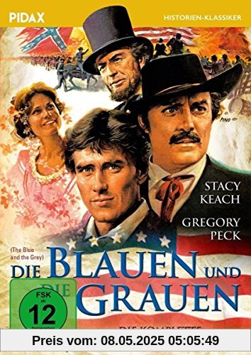 Die Blauen und die Grauen (The Blue and the Gray) / Der komplette Dreiteiler mit Gregory Peck und Stacey Keach (Pidax Historien-Klassiker) [3 DVDs] von Andrew V. McLaglen