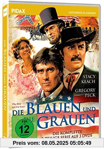 Die Blauen und die Grauen (The Blue and the Gray) / Der komplette Dreiteiler mit Gregory Peck und Stacey Keach (Pidax Historien-Klassiker) [3 DVDs] von Andrew V. McLaglen