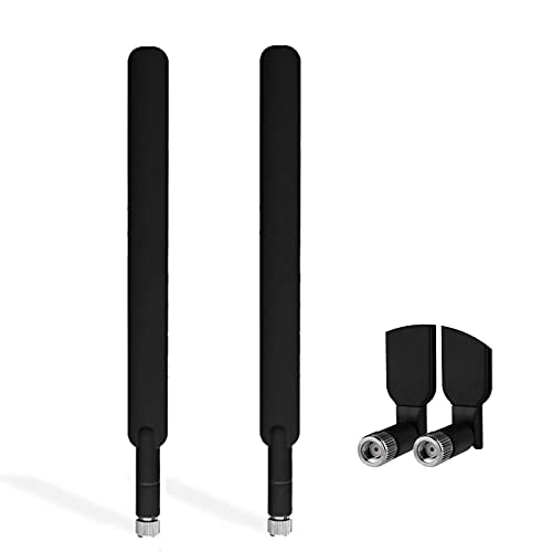 RP-SMA Antenne, Antennen und Signalverstärker Omni-direktionale Antenne, WLAN/WiFi (Wireless LAN) Antenne für WLAN-Stick/Access Points/Router/WLAN Karten, RP-SMA Stecker (Schwarz * 2stck) von Andven