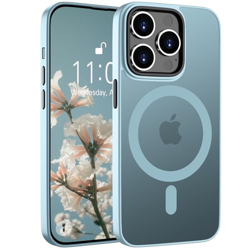 Andwing für iPhone 11 Pro Hülle Magnetisch [Kompatibel mit MagSafe] Matt Anti-Fingerprint Schutzhülle – Stoßfest Militärstandard (MIL-STD-810G), Ultradünn & rutschfest für iPhone 11 Pro-Hellblau von Andwing
