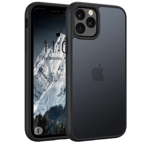 Andwing Matt für iPhone 12 Pro Max Hülle, Militärstandard FallSchutz Handyhülle für iPhone 12 Pro Max, Mattierte Durchscheinende Rückseite Schutzhülle, Anti-Fingerabdruck Kratzfest-Schwarz Andwing Matt für iPhone 12 Pro Max Hülle, Militärstandard FallSchutz Handyhülle für iPhone 12 Pro Max, Mattierte Durchscheinende Rückseite Schutzhülle, Anti-Fingerabdruck Kratzfest-Schwarz von Andwing