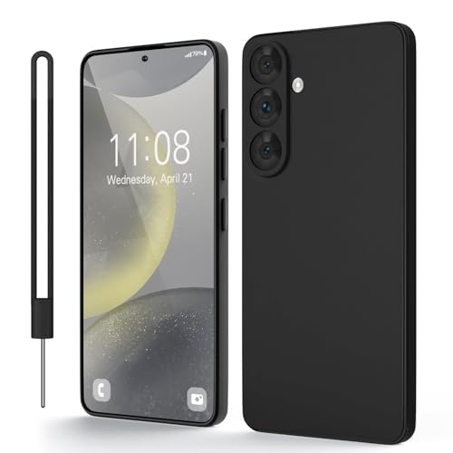 Andwing für Samsung Galaxy S24 Plus/S24+ Hülle,Silicone Handyhülle für Samsung S24+ mit Kratzfestem Mikrofaserfutter Kameraschutz, Rundumschutz Schutzhülle Hülle für Samsung Galaxy S24+ Schwarz von Andwing