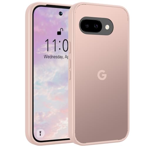 Andwing für Google Pixel 9A Hülle [2025] Matte Transparente Schutzhülle | Ultra-Dünn & Kratzfest | Anti-Fingerprint Case | MIL-STD-810G Stoßfest + Anti-Gelb Design,für Hülle Pixel 9A -Rosa von Andwing