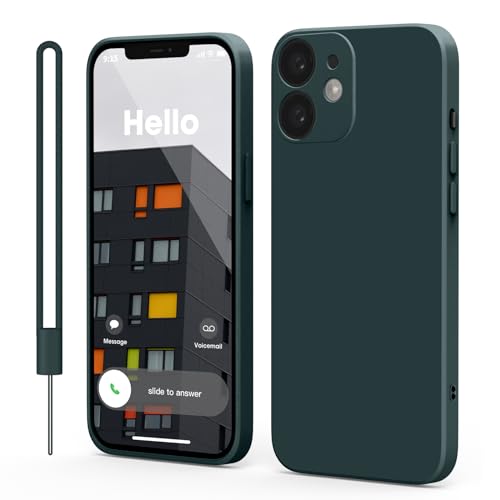 Andwing für iPhone 12 Mini Hülle [Rot] – Premium Silikon-Hülle mit Rundumschutz, Kratzfester Mikrofaser-Innenfutter & Kameralensenschutz-Nachtgrün von Andwing