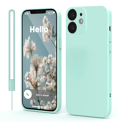 Andwing für iPhone 12 Mini Hülle [Rot] – Premium Silikon-Hülle mit Rundumschutz, Kratzfester Mikrofaser-Innenfutter & Kameralensenschutz-Mint Grün von Andwing