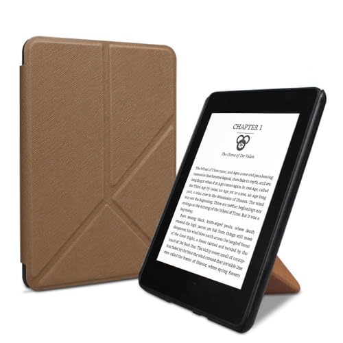 Schutzhülle für Kindle der 10. Generation (Modell 2019, Modell: J9G29R), schlankes PU-Leder, Smart-Cover mit klappbarem Ständer und automatischer Schlaf-/Wachfunktion, Braun von Andy Case1