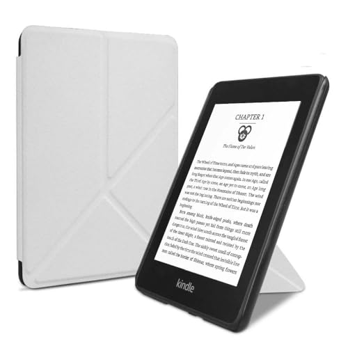Schutzhülle für Kindle der 10. Generation (Modell 2019, Modell: J9G29R), schlankes PU-Leder, Smart-Cover mit klappbarem Ständer und automatischer Schlaf-/Wachfunktion, Weiß von Andy Case1