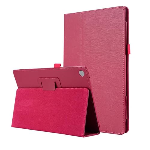Schutzhülle für Lenovo Tab M10 HD (2. Generation) TB-X306F/TB-X306X, leichtes Folio-PU-Leder, Klappständer, Schutzhülle für Lenovo Tablet M10 HD 10,1 Zoll Display 2020, Rot von Andy Case1