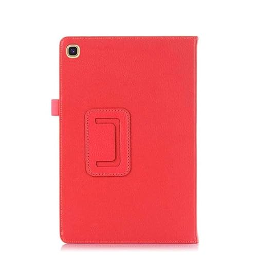 Slim Ledertasche für Samsung Galaxy Tab S5e 10.5 Zoll 2019 (SM-T720 T725 T727), Multi-Winkel Ständer Vollschutz Tablet Cover Book Case (Rot) von Andy Case1