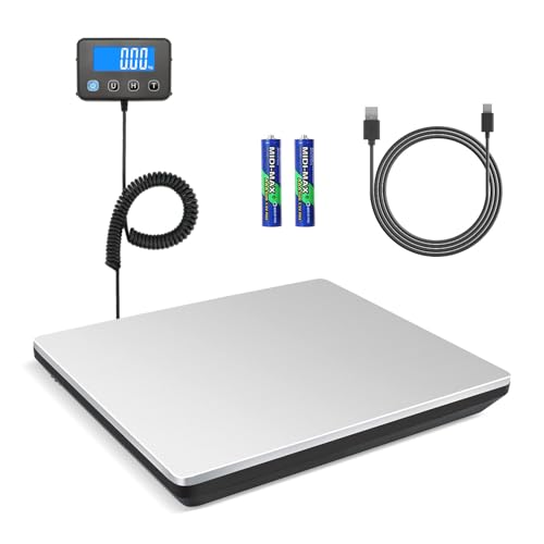 Anesty Digitale Paketwaage bis 200kg, Edelstahl Plattformwaage Briefwaagen mit LCD-Display, Hold/Tara Funktion, Batterien & USB Stromversorgung - Ideal für Pakete, Gepäck, Lager & Postämter Anesty Digitale Paketwaage bis 200kg, Edelstahl Plattformwaage Briefwaagen mit LCD-Display, Hold/Tara Funktion, Batterien & USB Stromversorgung - Ideal für Pakete, Gepäck, Lager & Postämter von Anesty