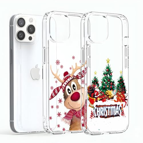 2 Stück Handyhülle kompatibel mit iPhone 16 Pro Max Hülle Silikon für Weihnachten, MoEvn Weiche Transparent Dünn Stoßfeste Christmas Case Kratzfeste Schutzhülle für 16 Pro Max, Weihnachtsbaum + Elch 2 Stück Handyhülle kompatibel mit iPhone 16 Pro Max Hülle Silikon für Weihnachten, MoEvn Weiche Transparent Dünn Stoßfeste Christmas Case Kratzfeste Schutzhülle für 16 Pro Max, Weihnachtsbaum + Elch von Anfire