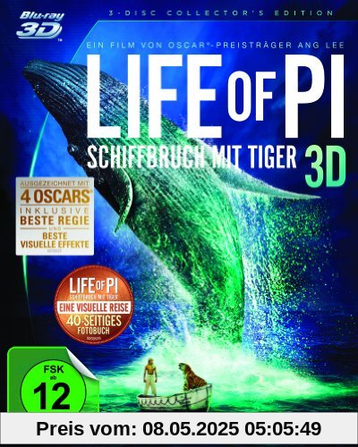 Life of Pi - Schiffbruch mit Tiger 3D [Blu-ray 3D] [Collector's Edition] von Ang Lee