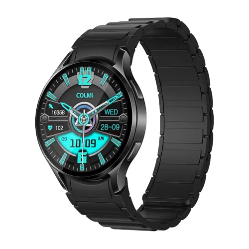 AngLink Stahl Gear stahlgear Zeus - Smartwatch- mit 1,43" Display – Fitnessuhr mit Herzfrequenz, Schrittzähler, Anrufanzeige & IP68 Wasserschutz – Für Android & iOS (Schwarz-A) von AngLink