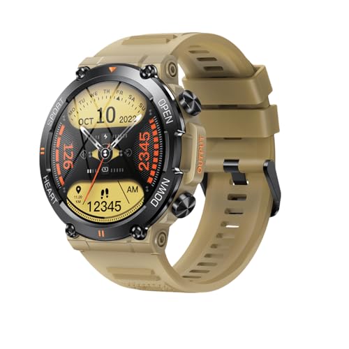 AngLink Swatchy - Pro Smartwatch 2 Damen Herren Smartwatch mit Telefon, 400mAh Akku, HD Fitnessuhr, Herzfrequenz und Schlafüberwachung, IP68 wasserdicht, iOS und Android kompatibel (Schwarz) von AngLink