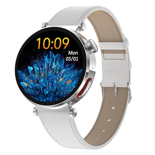 AngLink Zelara Damen Smartwatch mit Vitalanzeige – Fitnessuhr mit Herzfrequenztrend, Schlafanalyse, SpO2-Anzeige & Schrittzähler – Elegantes Design, kompatibel mit Android & iOS (Silber-B) von AngLink