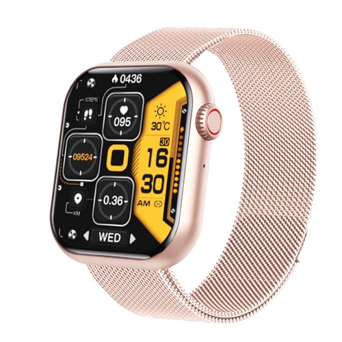 AngLink Zelara Smartwatch 2024 – Fitnessuhr mit Vitaldatenanzeige, Herzfrequenz- & Schlafüberwachung, Aktivitätstracker, Wasserdicht, kompatibel mit Android & iOS (Rosa-A) von AngLink