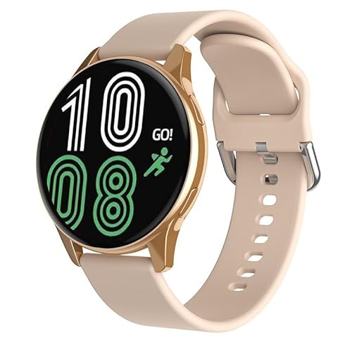 AngLink gesundpur Vital Pulse Intelligente Smartwatch mit Herzfrequenzmessung-Fitness Tracker mit Schrittzähler, Schlafanalyse, Kalender, Kamera-Steuerung-Kompatibel mit Android & iOS (Gold) von AngLink