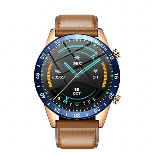 AngLink gesundpur Vital Pulse Smartwatch mit Telefonfunktion – 1,85" Touchscreen, wasserdichte Fitnessuhr mit Pulsmesser, Schrittzähler, Sportmodi – Kompatibel mit Android & iOS (Blau-B) von AngLink