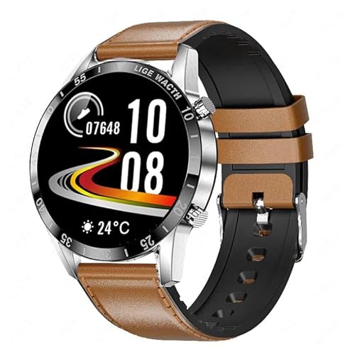 AngLink gesundpur Vital Pulse Smartwatch mit Telefonfunktion – 1,85" Touchscreen, wasserdichte Fitnessuhr mit Pulsmesser, Schrittzähler, Sportmodi – Kompatibel mit Android & iOS (SilberB) von AngLink
