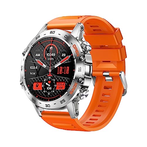 AngLink zelara Luxus 1.39" Bluetooth Anruf Smartwatch Männer Sport Fitness Uhren | IP68 wasserdichte Smartwatch, Sport, Fitness, wasserdicht– Kompatibel mit Android & iOS (Schwarz) von AngLink